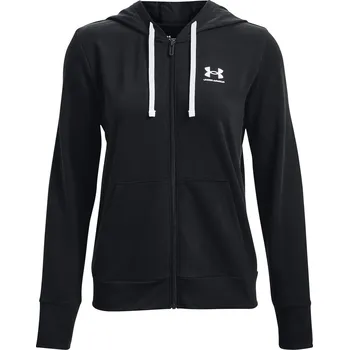 Dámská mikina Dámská sportovní rozepínací mikina Under Armour RIVAL TERRY FZ HOODIE W černá 1369853-001 - M | UK 7 | US 9,5