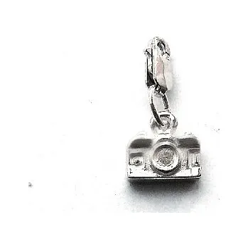 Přívěsek Stříbrný přívěsek fotoaparát , karabina - DN41 kar (Stříbrný foťák s karabinou)