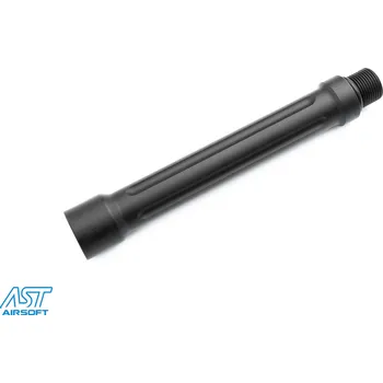 Airsoft Maple Leaf ML CNC hliníkové prodloužení vnější hlavně, 5.1" (129 mm) - Černá