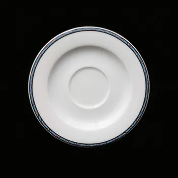 Suisse Langenthal | Podšálek, barevný lem, 16 cm, Charleston