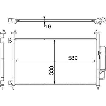 Výparník klimatizace Kondenzátor, klimatizace MAHLE AC 464 000S
