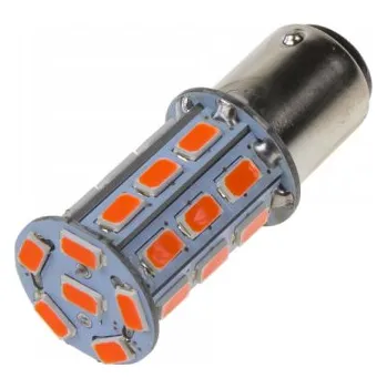 Autožárovka LED žárovka 12V s paticí BAY 15d(dvouvlákno) červená 28LED/3SMD