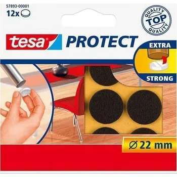 Plstěné samolepicí podložky "Protect 57893", hnědá, 22 mm, TESA