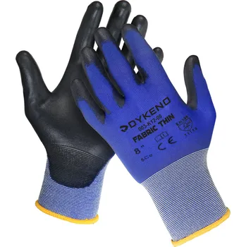 Pracovní oblečení DYKENO Fabric Thin ultra tenké nylonové rukavice máčené 08 modrá 003-K12-08