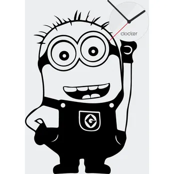 Samolepící dekorace Clocker Nalepovací hodiny Minion Barva ciferníku: Bílá