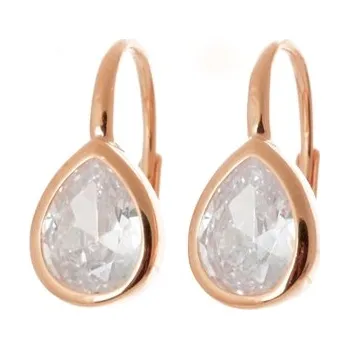 Náušnice Stříbrné pozlacené náušnice se zirkony STNAU1461F