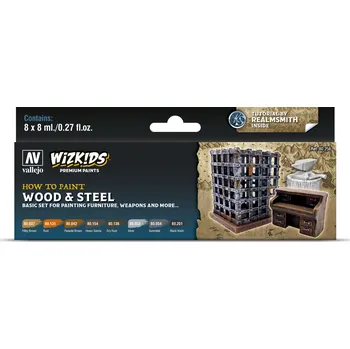 Modelářská barva Vallejo Wizkids Premium Set 80256 Wood & Steel (8)