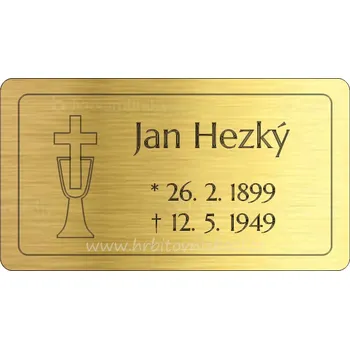 Smuteční dekorace Rytá cedulka 666