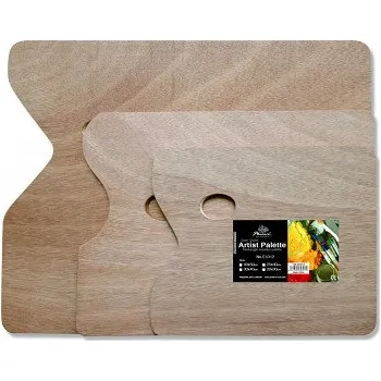 Paleta na barvy Dřevěná paleta obdélníková 30x40cm/5mm (Dřevěná paleta obdélníková 30x40cm/5mm)