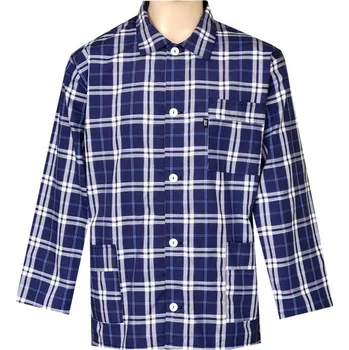 Pánské pyžamo Pánský Pyžamový Kabátek Popelín FOLTÝN PPKP17 Velikost: 2XL, Materiál: Košilovina-popelín