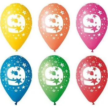 Balónek Balónek, s číslem 9, 26 cm