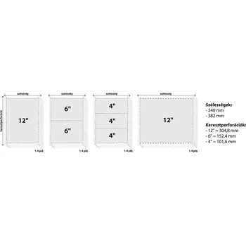 Papír pro tiskárny Tabelační papír, 382mm, 12", 2 vrstva, VICTORIA