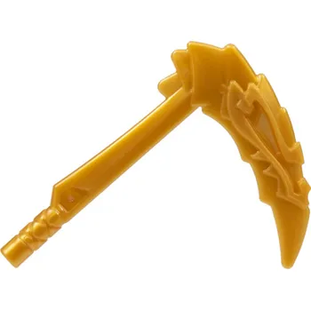 Stavebnice LEGO 86125a Pearl Gold Weapon Sickle, Dragon Head (Perleťově zlatá zbraň srp, dračí hlava)
