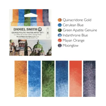 Vodová barva Sada akvarelových barev DS 6x5ml George Politis Master set 1 (Sada akvarelových barev DS 6x5ml George Politis Master set 1)