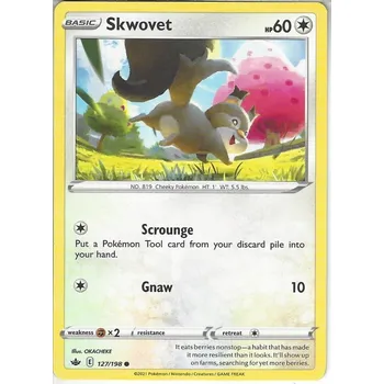 Karetní hra Pokémon karta Skwovet 127/198