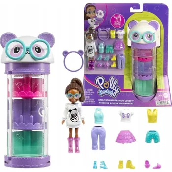 Hračka Mattel Polly Pocket - Style Spinner Fashion šatník - panda (HKW05)