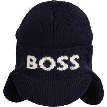 Čepice BOSS - bavlněná čepička s kšiltem NAVY vel. T0