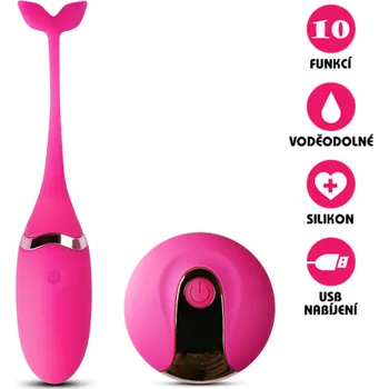 VšeNaSex.cz Bezdrátové vibrační vajíčko USB Pink Whale