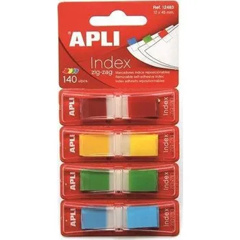 Speciální papír Samolepicí záložky, 4 barvy, 140 ks, APLI