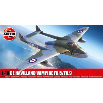 Plastikový model Airfix Classic Kit letadlo A06108 - De Havilland Vampire FB.5/FB.9 (1:48)