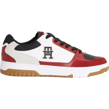 Dámská obuv TOMMY HILFIGER MUŽSKÉ BOTY TH BASKET STREET MIX BLACK/WHITE/BURGUNDY FM0FM04695 BDS Velikost: 41