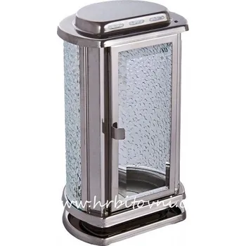 Smuteční dekorace Hřbitovní lampa leštěný nerez