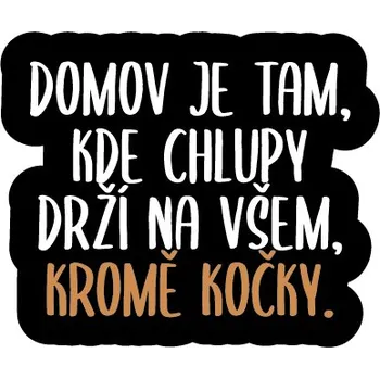 Samolepicí dekorace na vozidlo Samolepka na auto DOMOV A CHLUPY