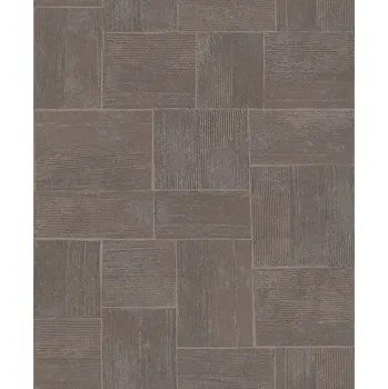 Tapeta Geometrická vliesová tapeta na zeď, šedo-hnědá, SPI302, Spirit of Nature, The Texture Book, Khroma by Masureel