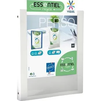 Archivační box Pořadač "PropyGlass Perso", bílá, 4 kroužky, 25 mm, A4, PP, VIQUEL 060314-08