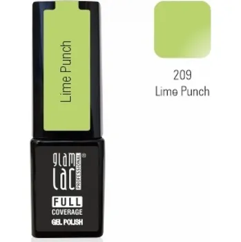 Umělé nehty GlamLac Gel lak zelený - 209 Lime Punch 6ml