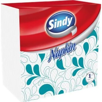 Papírový ubrousek Ubrousky "Sindy", s modrým vzorem, 1-vrstvý, 45 ks