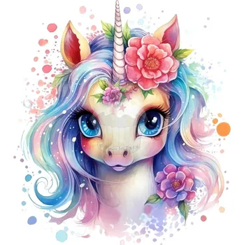 Jedlá dekorace na dort Caketools Jedlý papír "Jednorožci 16" A4