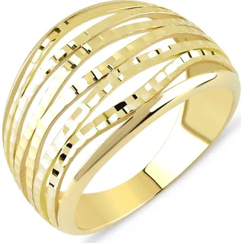 Prsten Lillian Vassago Celozlatý prsten s gravírováním LLV22-GR046Y Velikost prstenu: 58