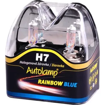 Autožárovka krabička AUTOLAMP H7 12V 55W PX26d RAINBOW BLUE 2ks