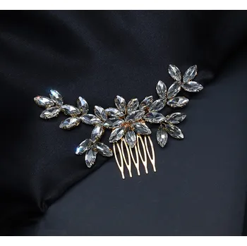 Souprava šperků B-TOP Slavnostní hřeben do vlasů s kamínky - pozlacený