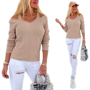 Dámská halenka V&V Dámská žabkovaná halenka - holá ramena