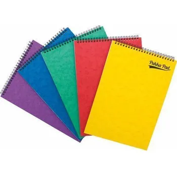 Zápisník Blok "Pressboard", mix barev, A4, linkovaný, 60 listů, spirálová vazba, PUKKA PAD 7269-PRS