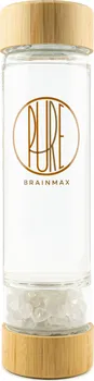 Láhev BrainMax Pure skleněná láhev s křišťálem 500 ml