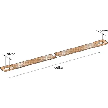 Auto elektroinstalace pásek kostřící CU 320délka/25průřez/12,5otvor