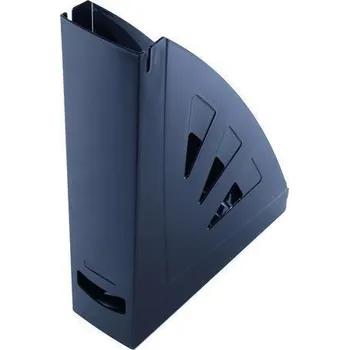 Stojan na časopisy, černá, plast, 75 mm, VICTORIA