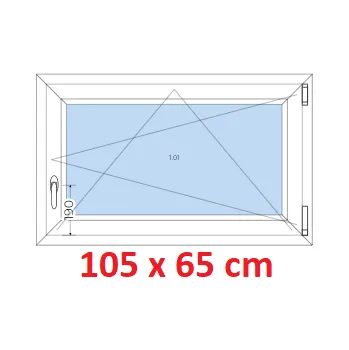 Okno Soft Plastové okno 105x65 cm, otevíravé a sklopné