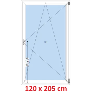 Okno Soft Plastové okno 120x205 cm, otevíravé a sklopné