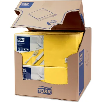 Papírový ubrousek TORK 477841 – Ubrousek žlutá, 2 vr. – oběd, 10 x 200 ks - Karton
