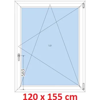 Okno Soft Plastové okno 120x155 cm, otevíravé a sklopné