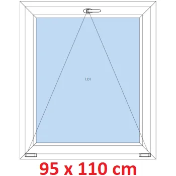 Okno Soft Plastové okno 95x110 cm, sklopné