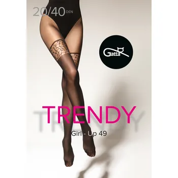 Dámské erotické punčochy Gatta Girl-Up 49 Tights Nero Velikost 3-M