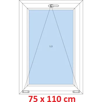 Okno Soft Plastové okno 75x110 cm, sklopné