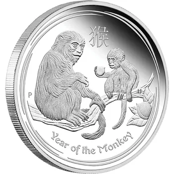 Stříbrná mince 2 oz (trojské unce) ROK OPICE Austrálie 2016