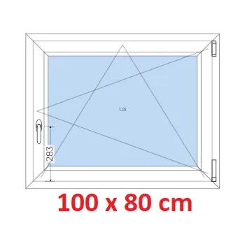 Okno Soft Plastové okno 100x80 cm, otevíravé a sklopné