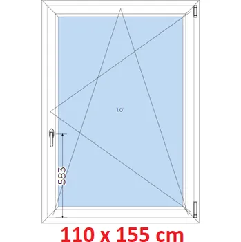 Okno Soft Plastové okno 110x155 cm, otevíravé a sklopné